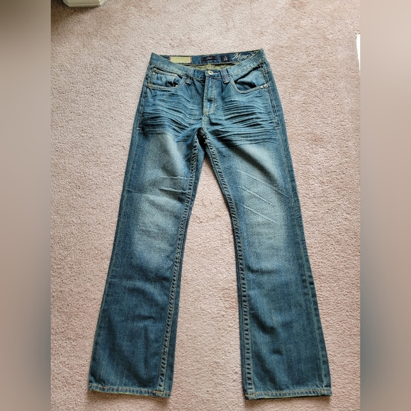 Marc Ecko Men's Boot Fit Jeans size 32 x 32 Bootcut Authentic Hand Finishing - Picture 1 of 5